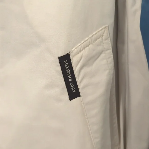 Vintage Members Only Jacket‎ size 46 White Blue 3 in 1 Convertible Vest - Picture 4 of 16